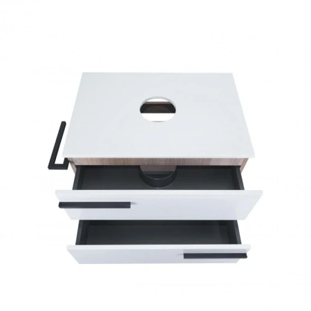 Тумба підлогова Qtap Taurus 700х616х437 White/Whitish oak зі стільницею