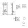 Готове рішення Qtap для ванної кімнати: підвісний унітаз Swan Ultra Quiet 520x360x320 + комплект інсталяції Nest 4 в 1 (квадратна клавіша Chrome)