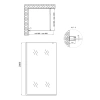 Душова перегородка Qtap Walk-In Standard.C8 90х200 см, скло Clear 8 мм, покриття CalcLess