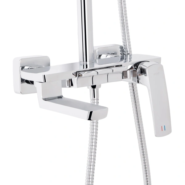 Душова система на три споживача (з виливом) телескопічна 697-1600 мм Qtap Tern