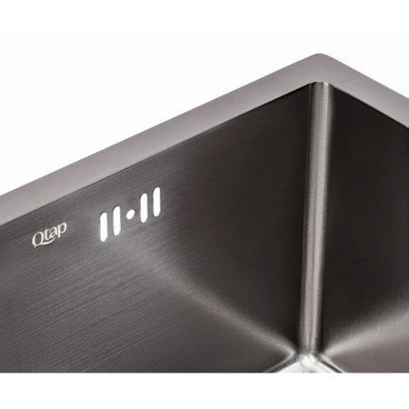 Фото Кухонна мийка (чорна) Qtap D4843BL 2.7/1.0 мм