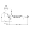 Сифон для раковини Kroner 1 1/4"х40/50 мм