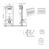Готове рішення Qtap для ванної кімнати: підвісний унітаз Swan Ultra Quiet 520x360x320 + комплект інсталяції Nest 4 в 1 (лінійна клавіша Chrome)