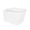 Унітаз підвісний Crow Rimless 485х340х330 мм, White, з сидінням Slim Duroplast/ Soft-close/ Quick Release Qtap