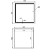 Дзеркало Qtap Mideya (MI1) 800x800 з LED-підсвічуванням Touch, з антизапотіванням, димером, рег. яскравості