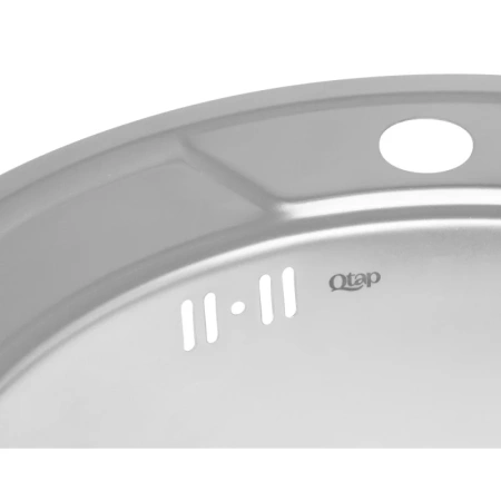 Фото Кухонна мийка Qtap D490 Satin 0,8 мм