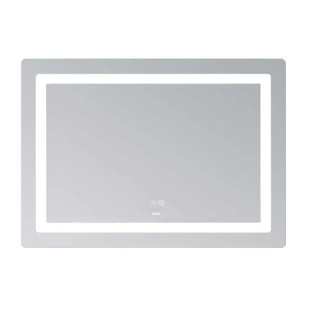 Дзеркало Lidz Kubis (KU2) 1200х800 з LED-підсвічуванням Touch, з антизапотіванням, з регулюванням яскравості