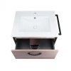 Комплект Qtap Taurus 600х580х437 Whitish oak тумба підвісна + раковина врізна