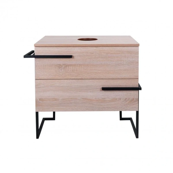 Тумба для підлоги Qtap Taurus 700х616х437 Whitish oak зі стільницею