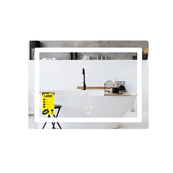 Дзеркало Lidz Kubis (KU2) 700х500 з LED-підсвічуванням Touch, з антизапотіванням, з регулюванням яскравості