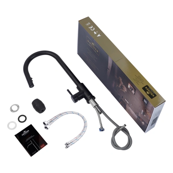 Змішувач для кухні з висувним виливом Kroner KRP Edelstahl Klassisch - SCH03915