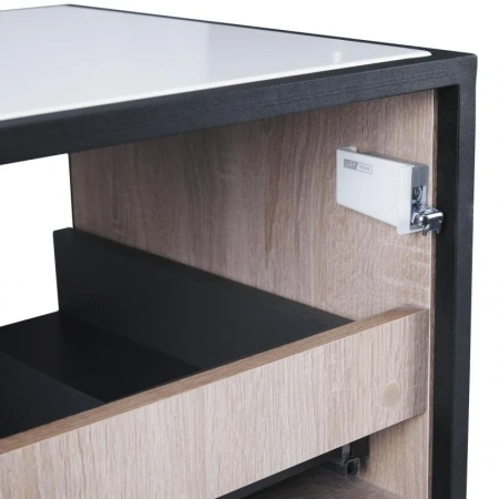 Тумба підвісна Qtap Taurus 700х476х469 White/Whitish oak зі стільницею