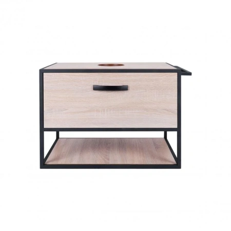 Тумба підвісна Qtap Taurus 800х476х469 Whitish oak зі стільницею