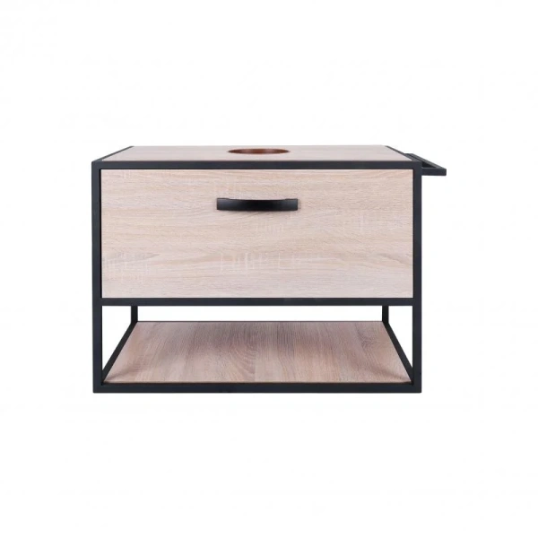Тумба підвісна Qtap Taurus 800х476х469 Whitish oak зі стільницею