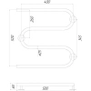 Фото Рушникосушка електричний Qtap Snake