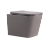 Унітаз підвісний у кольорі кам’яно-сірий 490x365x325 мм з сидінням з мікроліфтом Duroplast Qtap Tern