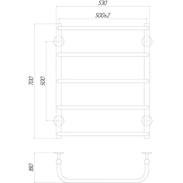 Фото Рушникосушка електричний Qtap Standard
