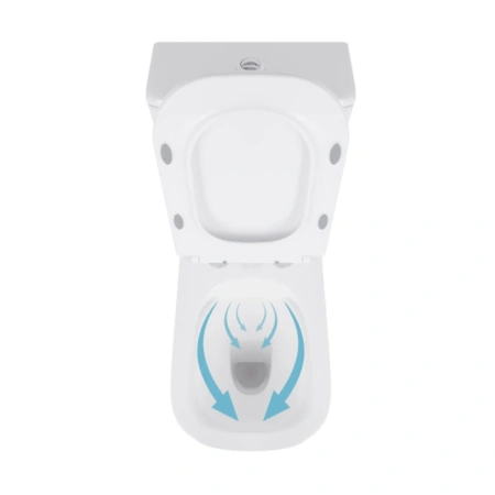 Унітаз-компакт Qtap Presto Quadro безободковий з сидінням Soft-close