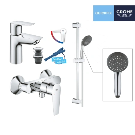 Фото Набір змішувачів 3 в 1 для ванної кімнати Grohe QuickFix StartEdge S-Size
