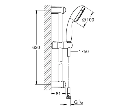 Фото Душовий гарнітур GROHE TEMPESTA NEW