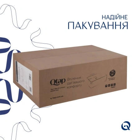 Раковина підвісна Leo 430x285x160 мм, White, ліва, овальна, без донного клапана Qtap