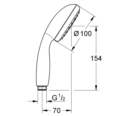 Фото Ручний душ 1 режим GROHE TEMPESTA