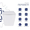 Унітаз підвісний Qtap Quiet WHI безободковий, сидіння з мікроліфтом