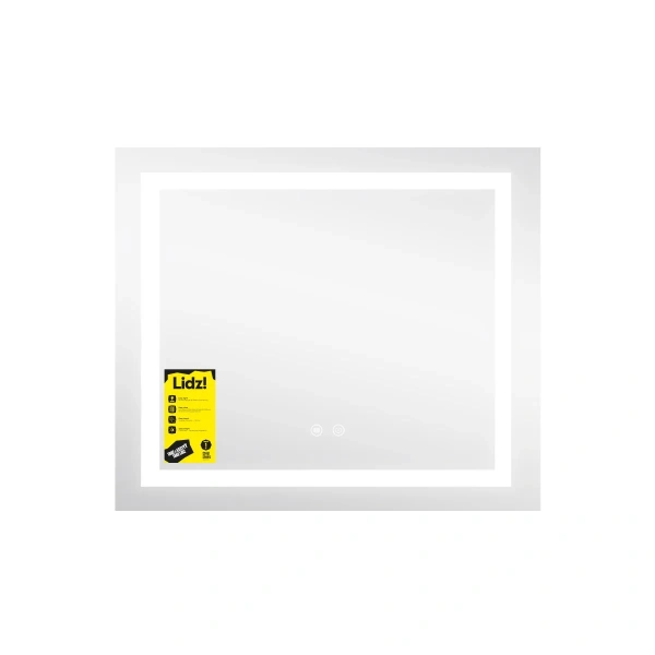 Дзеркало Lidz Kubis (KU1) 700х600 з LED-підсвічуванням Touch, з антизапотіванням, з регулюванням яскравості