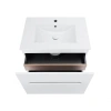 Комплект Qtap Virgo 700х580х437 White/Whitish oak підвісна тумба + раковина врізна