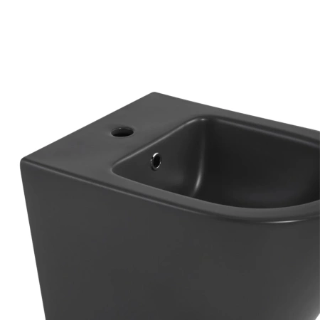 Комплект Qtap Robin Anthracite 3 в 1: підвісний унітаз Ultra Quiet + біде підвісне + раковина накладна
