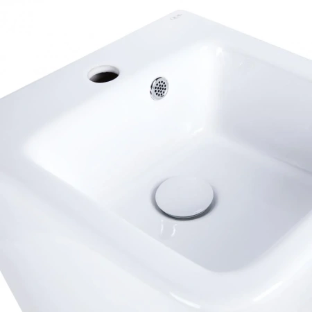 Раковина підвісна моноблок Qtap Tern 370х410х400 White з донним клапаном