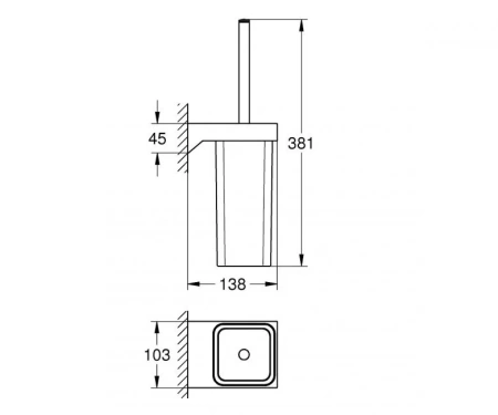 Туалетний йоржик GROHE SELECTION CUBE