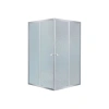 Фото Душова кабіна Lidz Wawel SC80x80.SAT.LOW.FR квадратна, скло Frost 4 мм + душовий піддон Lidz ST80x80х14