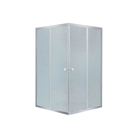 Фото Душова кабіна Lidz Wawel SC80x80.SAT.LOW.FR квадратна, скло Frost 4 мм + душовий піддон Lidz ST80x80х14