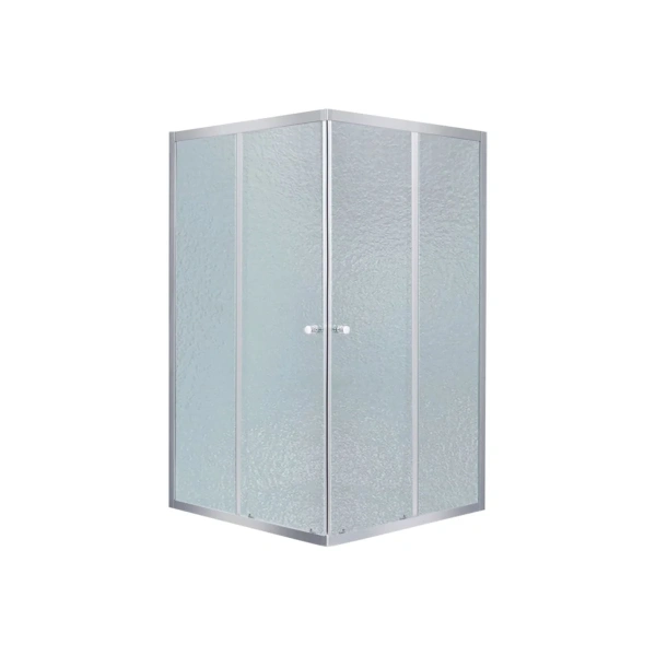 Фото Душова кабіна Lidz Wawel SC80x80.SAT.LOW.FR квадратна, скло Frost 4 мм + душовий піддон Lidz ST80x80х14