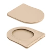Унітаз підвісний у бежевому кольорі 490x365x325 мм з сидінням Slim Duroplast Qtap Robin