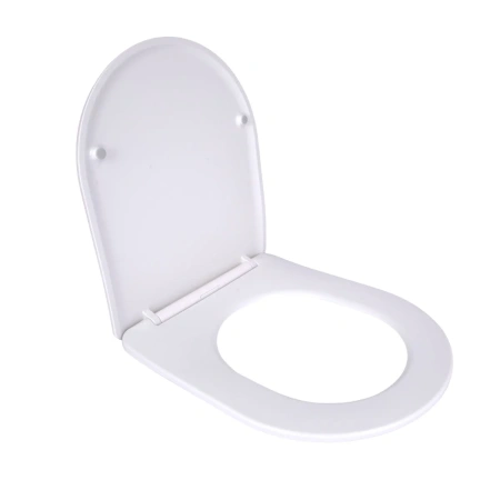 Сидіння для унітаза підлогового (Dove) 425×363×30 мм, White, з мікроліфтом, Slim Duroplast, Quick Release Qtap