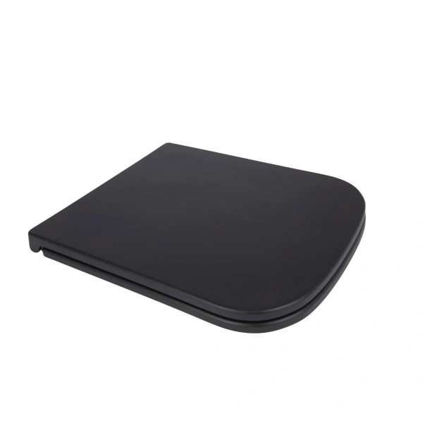 Сидіння для унітаза Qtap Tern 420х340х35 мм, Matt Black, з мікроліфтом, Slim Duroplast, Quick Release