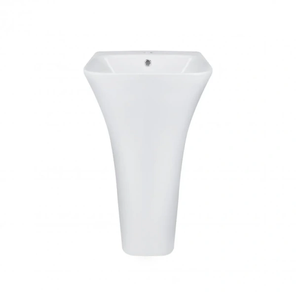 Раковина моноблок Qtap Crow 450x435x835 White з донним клапаном
