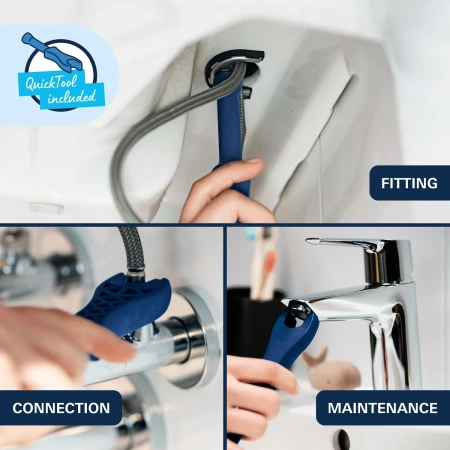 Фото Змішувач для раковини Grohe QuickFix Dice M-Size з донним клапаном