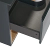 Тумба підвісна Qtap Robin 600х476х437 Graphite/Whitish oak зі стільницею