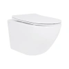 Унітаз підвісний Jay Rimless 485×360×320 мм, White, з сидінням Slim Duroplast/ Soft-close/ Quick Relase Qtap