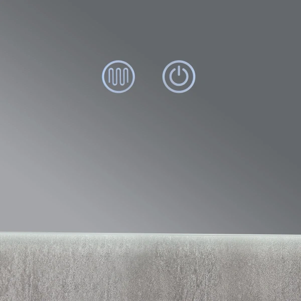 Дзеркало Qtap Taurus (TA1) 1000×800 мм з LED-підсвічуванням Touch, з антизапотіванням, з димером, рег. темп. кольору (3000-6500K)