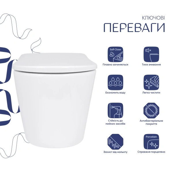 Унітаз підвісний Qtap Scorpio ML Ultra Quiet 490x365x325 мм, з сидінням Soft-close MagLock, White
