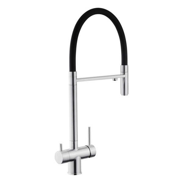 Змішувач для кухні на дві води з гнучким виливом Kroner Klassisch