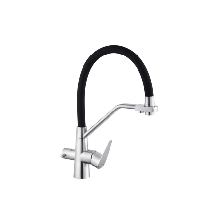 Змішувач для кухні на дві води з гнучким виливом Kroner Klassisch