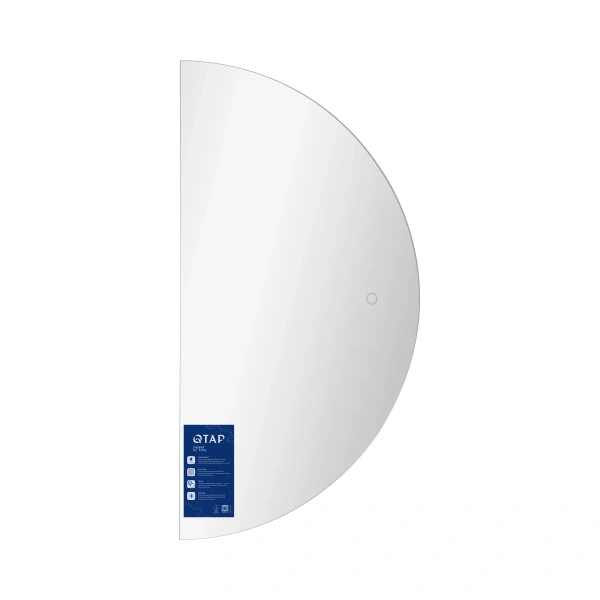 Дзеркало Qtap Taurus HR800 з LED-підсвічуванням Touch, з антизапотіванням, з димером, рег. темп. кольору (3000-6500K)