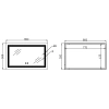 Дзеркало Qtap Cardinal (CA1) 800х500 з LED-підсвічуванням Touch, з антизапотіванням, з димером, рег. темп. кольору (3000-6500K)