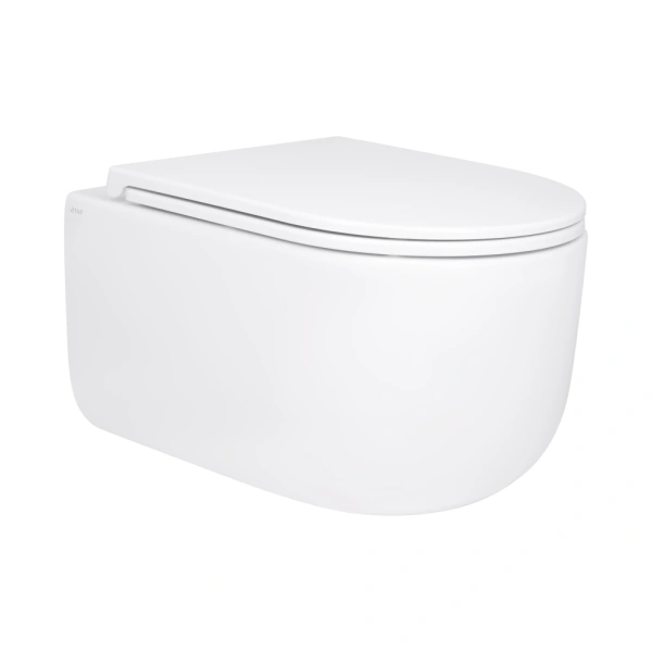 Унітаз підвісний у білому кольорі 490х360х380 з сидінням з мікроліфтом Slim Duroplast Qtap Taurus