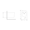 Біде підвісне Qtap Swan 485х360х320 мм, White